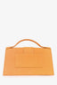 Jacquemus Orange Brushed Leather 'La Montaigne Grand Bambino' Top Handle with Strap