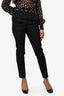 Celine Black Tapered Tuxedo Pants Size 38