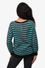 M Missoni Blue/Green Pattern Crew Neck Sweater Size S