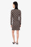 Fendi Black/Brown Knit All-Over Zucca Print Dress Size 40