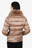 Prada Sport Iridescent Brown Fox Fur Collar Down Jacket Size 42