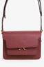 Marni Red Leather Mini Trunk Shoulder Bag