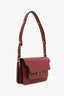 Marni Red Leather Mini Trunk Shoulder Bag