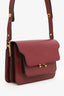 Marni Red Leather Mini Trunk Shoulder Bag