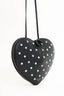 Alaia Black Leather Diamante Embellished Heart Shaped Bag