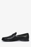 Prada Black Leather Logo Loafers Size 5 Mens