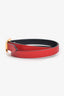 Hermès Red/Black Leather 'Behapi Double Tour' Reversible Bracelet Size XS