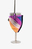 Kurt Geiger Rainbow Leather Portable Wine Glass Holder with Chain