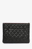 Pre-Loved Chanel™ 2018 Black Quilted Caviar Medium Zip O Case