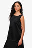 St. John Couture Black Satin Sleeveless Top Size M