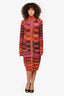 Missoni Red Scalloped Knit Long Cardigan Dress Estimated Size M/L