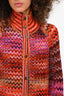 Missoni Red Scalloped Knit Long Cardigan Dress Estimated Size M/L