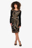 Emilio Pucci Black Studded Dress Size 12 US