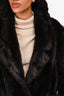 Mr. & Mrs. Italy Dark Brown Faux Fur Coat Size XS