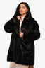 Mr. & Mrs. Italy Dark Brown Faux Fur Coat Size XS