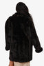 Mr. & Mrs. Italy Dark Brown Faux Fur Coat Size XS