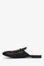 Gucci Black Leather Embellished Princetown Slides Size 41