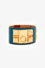 Hermès Navy/Gold Collier de Chien Bracelet