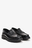 Saint Laurent Black Leather Logo Loafer Size 35