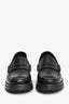 Saint Laurent Black Leather Logo Loafer Size 35