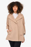 Max Mara Studio Beige Wool Oversize Coat Size 6 US