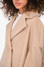 Max Mara Studio Beige Wool Oversize Coat Size 6 US