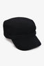 Prada Black Wool Logo Breton Hat Size L