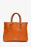 Valentino Brown Leather Rockstud Tote Bag