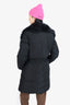 Mackage Black Down Coat With Signature Shearling Size L