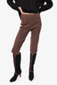 Jacquemus Brown Ribbed Le Collani Alba Pants Size 42