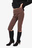 Jacquemus Brown Ribbed Le Collani Alba Pants Size 42