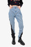 Mugler Blue/Black Spiral Jeans Size 42