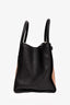 Prada Brown/Black Leather Bicolour Twin Pocket Top Handle with Strap