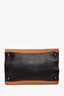 Prada Brown/Black Leather Bicolour Twin Pocket Top Handle with Strap