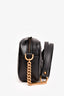 Gucci Black Chevron Leather Mini Marmont Camera Crossbody