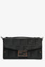 Fendi 2024 Black Leather Baguette Soft Trunk Crossbody