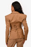 Mugler Tan Wool Tied Blazer Size 38