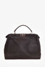 Fendi Black Leather Large Peekaboo with Strap