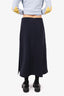 Sportmax Navy Knee Length Skirt Size 42