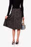 Dolce and Gabbana Black/White Tweed A-line Skirt Size 42