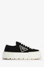 Prada Black Nylon Double Wheel Sneakers Size 35.5