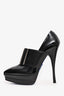 Versace Black Patent Leather Pointed Toe Platform Heels Size 36