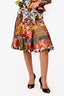 Roberto Cavalli Multicolour Graphic Print Skirt Size 40