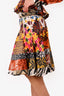 Roberto Cavalli Multicolour Graphic Print Skirt Size 40