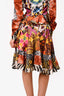 Roberto Cavalli Multicolour Graphic Print Skirt Size 40