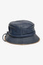 Jacquemus Navy Leather Le Bob Mentalo Bucklet Hat Size 56