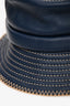 Jacquemus Navy Leather Le Bob Mentalo Bucklet Hat Size 56