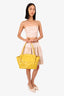 Bottega Veneta Yellow Maxi Intrecciato Leather Medium Arco Tote