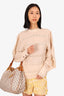 Ministry Of Style Beige Puff Long-Sleeve Lace Detail Top Size 12