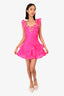 Love Shack Fancy Pink Rauched Tiered Mini Dress Size 00